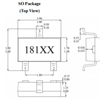 台湾MST美加MH181双极锁存高温霍尔元件