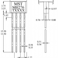 台湾MST美加MH276双线圈无刷直流风扇霍尔元件