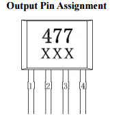 台湾MST美加MH477单线圈无刷直流电动机霍尔传感器
